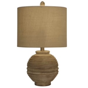 TABLE LAMP ROUND BEIGE